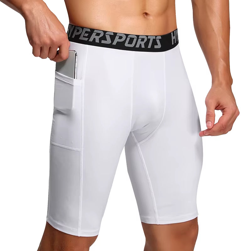 Men Running Short Quick Dry Leggings Mens Compression Tights Gym Fitness Sport Shorts Male Trunks