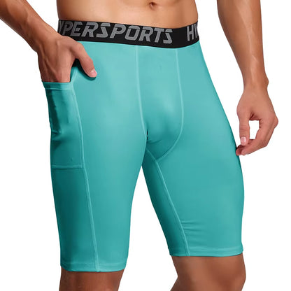 Men Running Short Quick Dry Leggings Mens Compression Tights Gym Fitness Sport Shorts Male Trunks